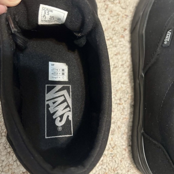 VANS Off the Wall - All Black Classic Lace up Sneakers Size Women 9.5 - Picture 10 of 10
